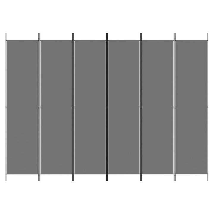 6-Panel Room Divider in Anthracite - Stylish Fabric Screen 300x220 cm Ideal for Privacy & Space Division - Premium  from Home Treasures - Just £55.99! Shop now at Home Treasures