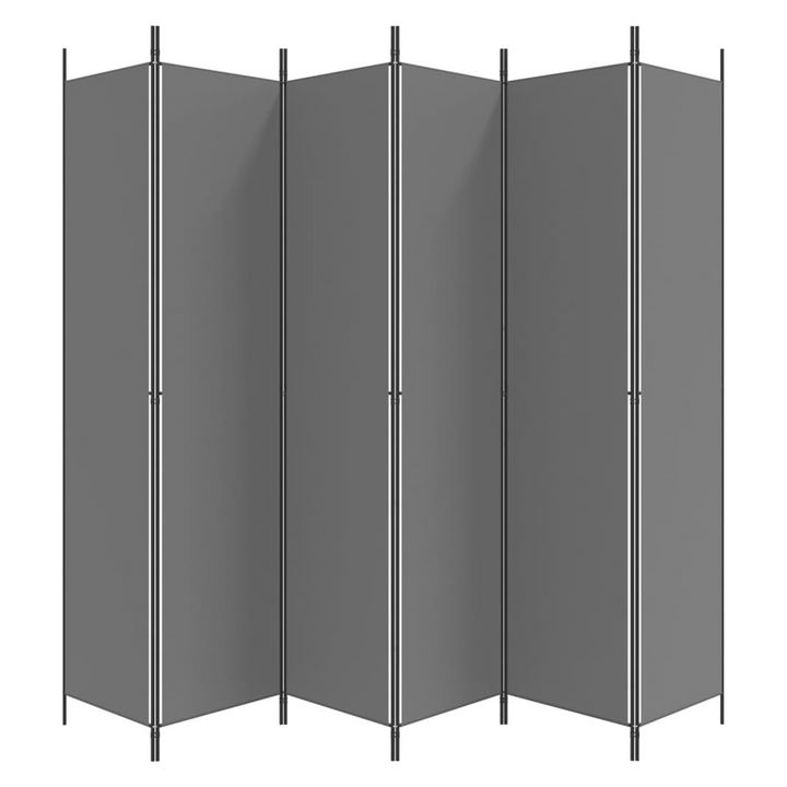 6-Panel Room Divider in Anthracite - Stylish Fabric Screen 300x220 cm Ideal for Privacy & Space Division - Premium  from Home Treasures - Just £55.99! Shop now at Home Treasures