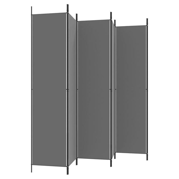 6-Panel Room Divider in Anthracite - Stylish Fabric Screen 300x220 cm Ideal for Privacy & Space Division - Premium  from Home Treasures - Just £55.99! Shop now at Home Treasures