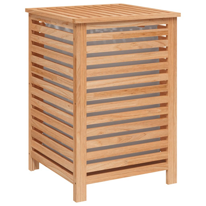 Solid Walnut Wood Laundry Basket - 45x45x65 cm | Removable Inner Bag & Ventilated Design - Premium  from Home Treasures - Just £78.99! Shop now at Home Treasures