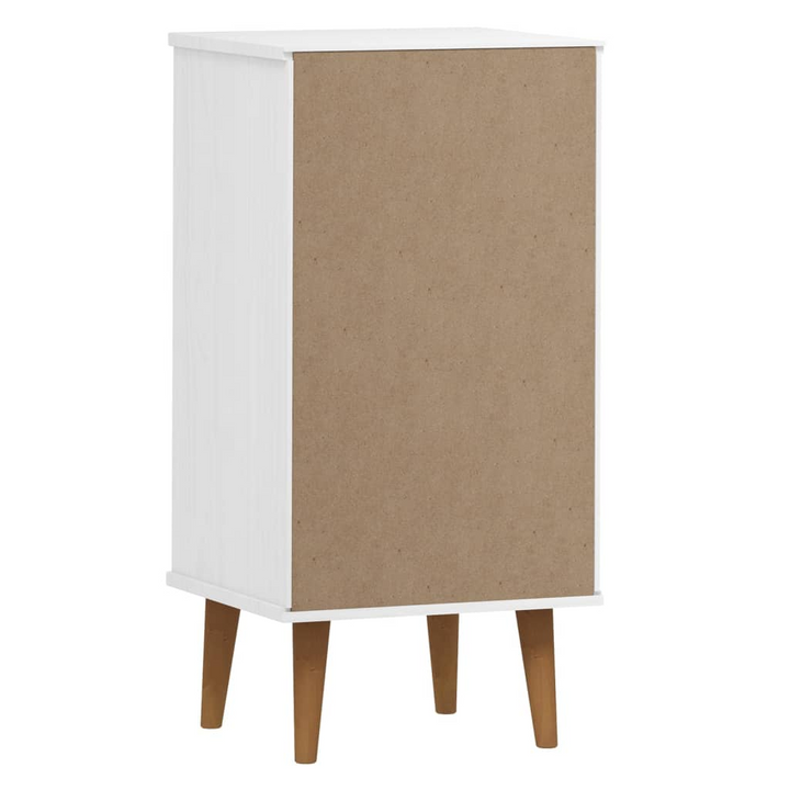 MOLDE Solid Pine Drawer Cabinet, White Finish, 40 x 35 x 82cm - Scandinavian Style Storage Solution - Premium  from Home Treasures - Just £124.99! Shop now at Home Treasures