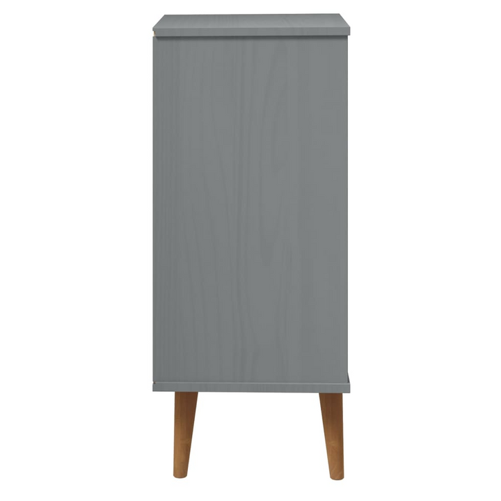 MOLDE Solid Pine Drawer Cabinet, 4-Drawer Chest in Grey, Scandinavian Design, 40 x 35 x 82cm - Premium  from Home Treasures - Just £121.99! Shop now at Home Treasures