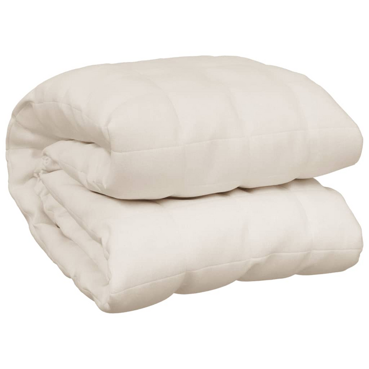 Weighted Blanket Light Cream - 138x200 cm, Single, 10 kg, Soft Cotton Fabric - Premium  from Home Treasures - Just £68.99! Shop now at Home Treasures