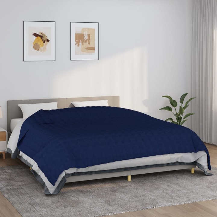 Weighted Blanket - 11kg Heavy Blanket for Improved Sleep, Soothing Blue, 235x290 cm, Breathable Cotton Fabric - Premium  from Home Treasures - Just £88.99! Shop now at Home Treasures