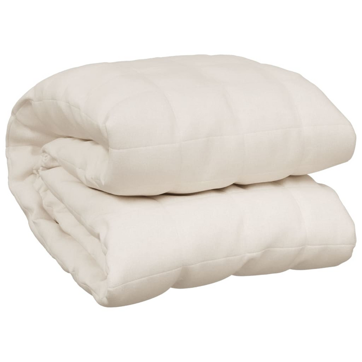 Light Cream Weighted Blanket 11 kg - 235x290 cm | Weighted Comfort Blanket | 100% Cotton Fabric - Premium  from Home Treasures - Just £88.99! Shop now at Home Treasures