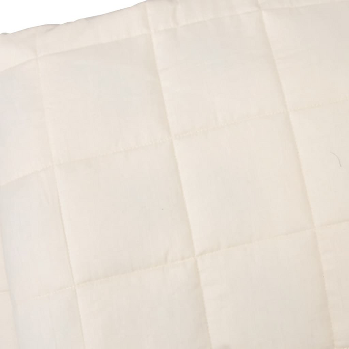 9 kg Weighted Blanket Light Cream 200x200 cm - Soft Cotton Fabric, Even Weight Distribution - Premium  from Home Treasures - Just £66.99! Shop now at Home Treasures