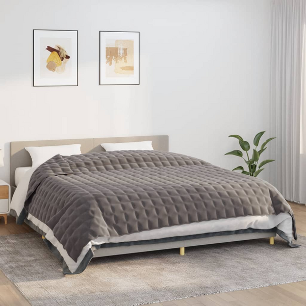 Weighted Blanket - Grey, 220x260 cm, 11kg - Premium Fabric for Comfortable Sleep - Premium  from Home Treasures - Just £80.99! Shop now at Home Treasures