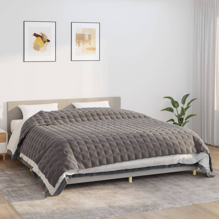 Weighted Blanket in Grey, 220x260 cm, 15 kg, Premium Fabric for Better Sleep - Premium  from Home Treasures - Just £89.99! Shop now at Home Treasures