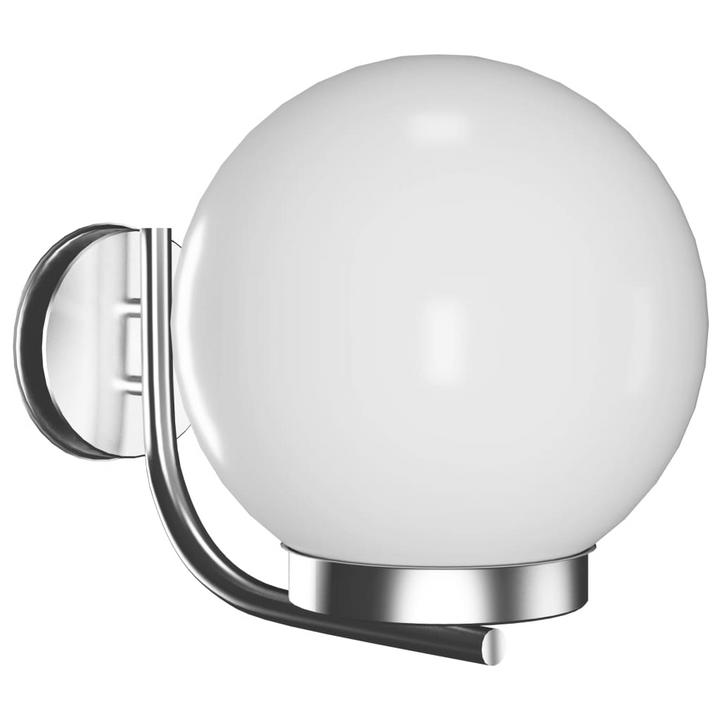 Globe Garden Wall Light - Stylish Outdoor Illumination with Stainless Steel Holder and Durable Plastic Shade - Premium  from Home Treasures - Just £43.99! Shop now at Home Treasures