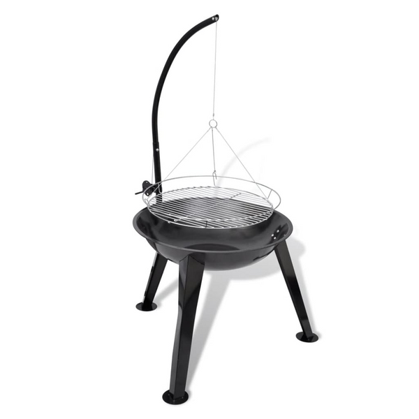 Charcoal BBQ Stand with Adjustable Hanging Grill Plate - Perfect for Picnics, Camping & Outdoor Parties - Premium  from Home Treasures - Just £122.99! Shop now at Home Treasures