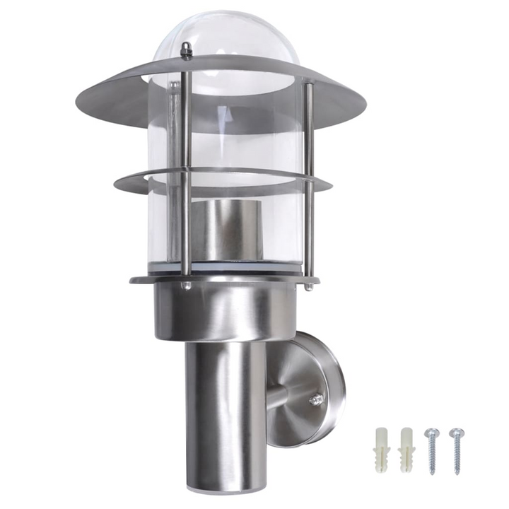 Elegant Torch Style Patio Wall Light - Waterproof Stainless Steel Outdoor Lamp for Porches, Patios, and Gardens - Premium  from Home Treasures - Just £33.99! Shop now at Home Treasures