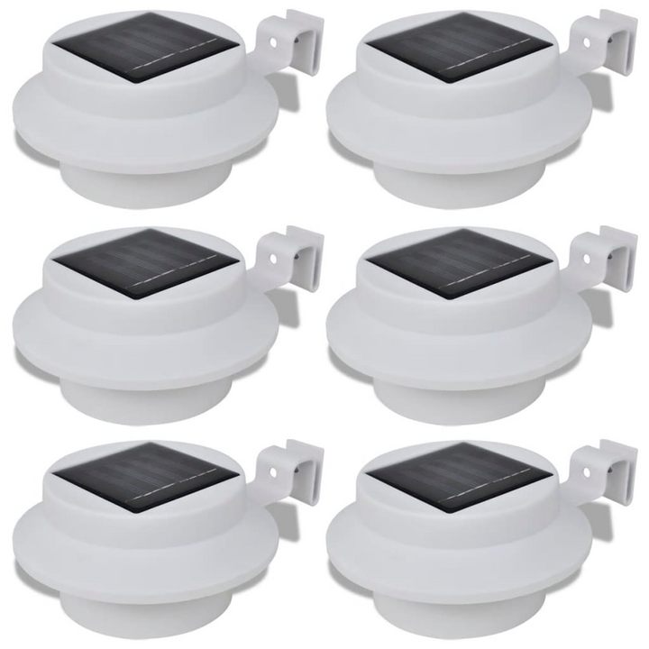 Outdoor Solar Lamp Set of 6 (White) - Energy-Efficient LED Lighting for Fences, Walls, and Patios - Premium  from Home Treasures - Just £47.99! Shop now at Home Treasures