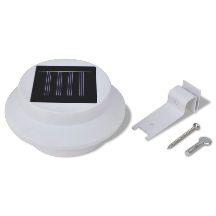 Outdoor Solar Lamp Set of 6 (White) - Energy-Efficient LED Lighting for Fences, Walls, and Patios - Premium  from Home Treasures - Just £47.99! Shop now at Home Treasures