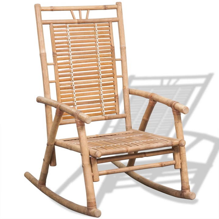 Bamboo Rocking Chair - Durable & Stylish Indoor/Outdoor Seating - Premium  from Home Treasures - Just £105.99! Shop now at Home Treasures