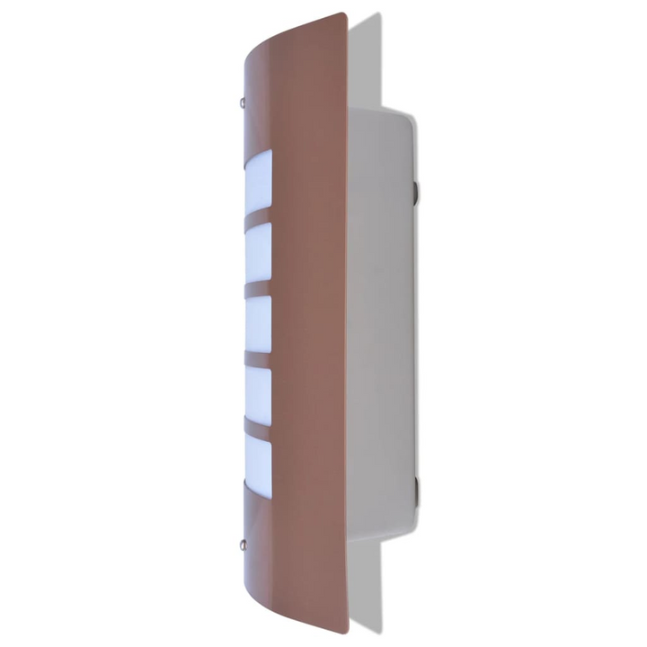 Stainless Steel Rectangular Outdoor Wall Light with Copper Finish - Weatherproof, Modern Garden & Porch Lighting - Premium  from Home Treasures - Just £28.99! Shop now at Home Treasures