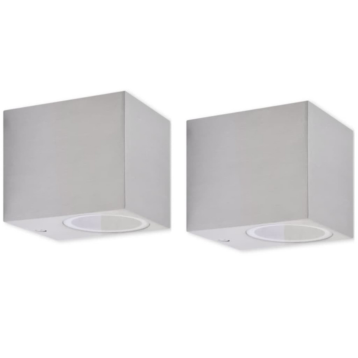 Modern Cube Outdoor Wall Lights, Set of 2 - Weatherproof, Stylish Aluminium Design, Perfect for Garden & Front Porch - Premium  from Home Treasures - Just £28.99! Shop now at Home Treasures