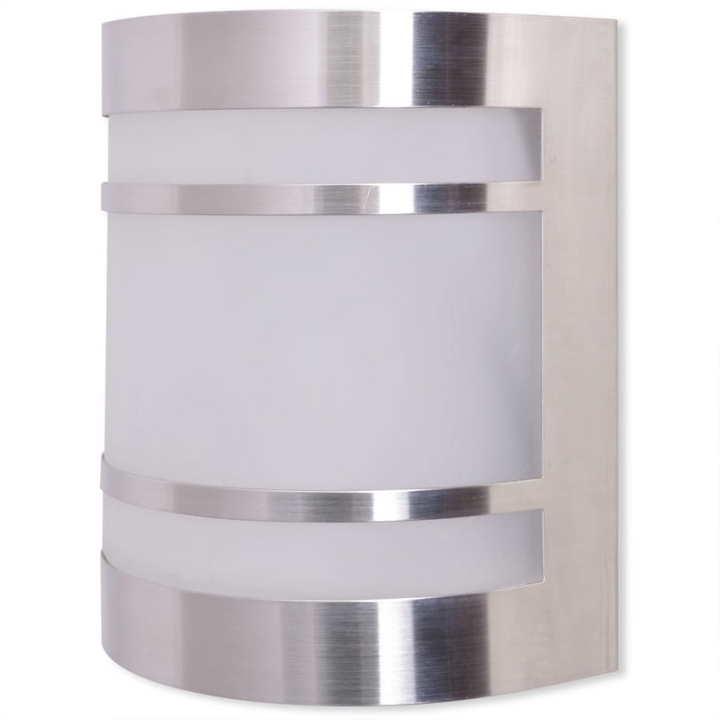 Elegant Stainless Steel Cubed Outdoor Wall Light - Weatherproof, Modern Design - Perfect for Gardens, Driveways, and Porches - Premium  from Home Treasures - Just £26.99! Shop now at Home Treasures