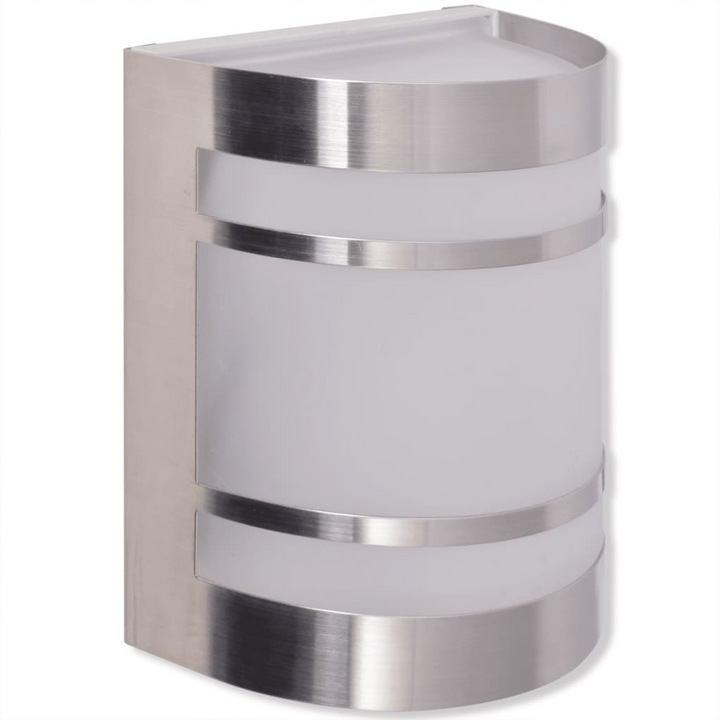 Elegant Stainless Steel Cubed Outdoor Wall Light - Weatherproof, Modern Design - Perfect for Gardens, Driveways, and Porches - Premium  from Home Treasures - Just £26.99! Shop now at Home Treasures