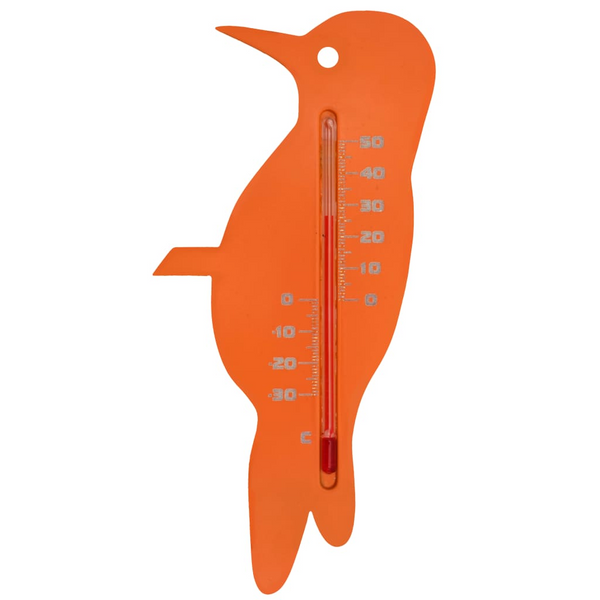 Nature Outdoor Wall Thermometer - Finch Shaped, Weather-Resistant, Orange ABS Plastic - Premium  from Home Treasures - Just £13.99! Shop now at Home Treasures