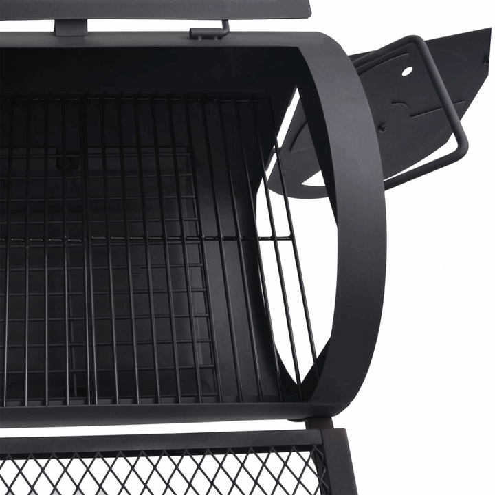 Heavy Duty BBQ Charcoal Smoker with Bottom Shelf - XXL Offset Smoker Grill, Black - Premium  from Home Treasures - Just £749.99! Shop now at Home Treasures