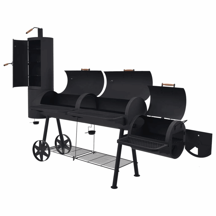 Premium BBQ Charcoal Smoker with Bottom Shelf - Extra Large Heavy-Duty Black Outdoor Grill - Premium  from Home Treasures - Just £943.99! Shop now at Home Treasures