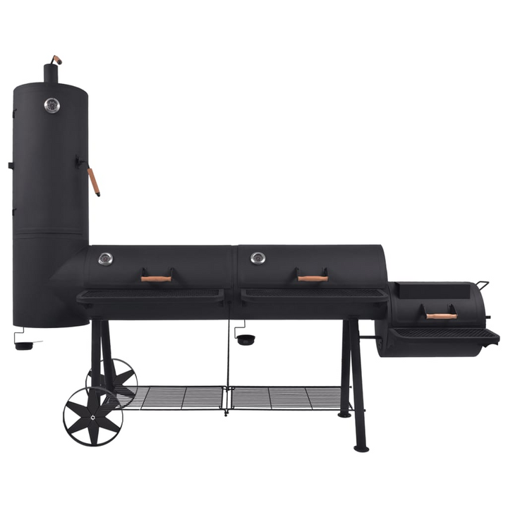 Premium BBQ Charcoal Smoker with Bottom Shelf - Extra Large Heavy-Duty Black Outdoor Grill - Premium  from Home Treasures - Just £943.99! Shop now at Home Treasures