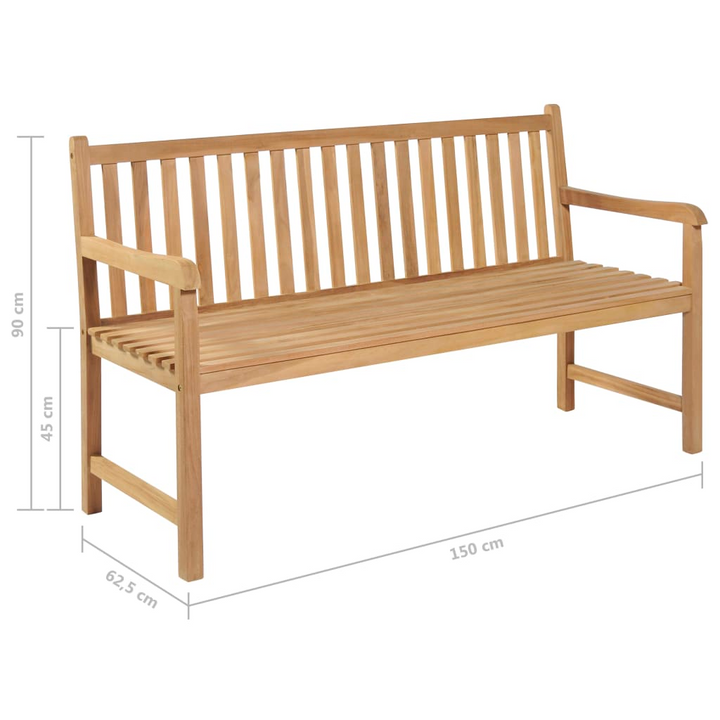 Elegant Teak Garden Bench - Durable Outdoor Seating for Patios and Gardens - Premium  from Home Treasures - Just £327.99! Shop now at Home Treasures