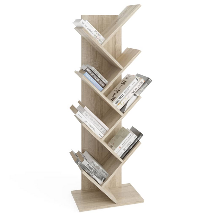 FMD Standing Geometric Bookshelf Oak - Modern Tree-Inspired Design, Durable Melamine Finish, Easy Assembly - Premium  from Home Treasures - Just £155.99! Shop now at Home Treasures