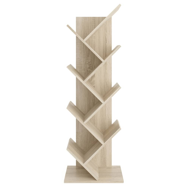 FMD Standing Geometric Bookshelf Oak - Modern Tree-Inspired Design, Durable Melamine Finish, Easy Assembly - Premium  from Home Treasures - Just £155.99! Shop now at Home Treasures