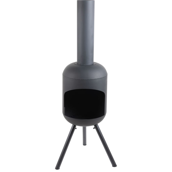 Large Black Garden Fireplace with BBQ Grill - Fuego Steel Fire Pit for Outdoor Heating & Grilling - Premium BBQ from Home Treasures - Just £273.99! Shop now at Home Treasures