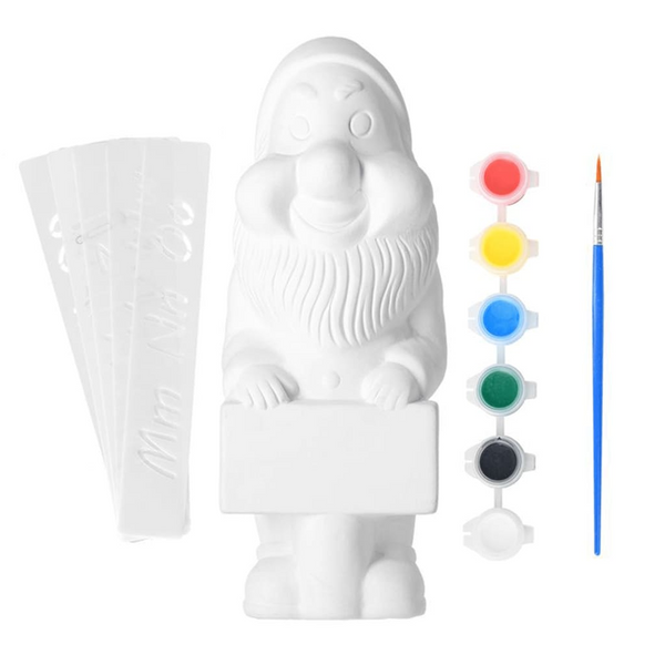 Esschert Design DIY Garden Gnome with Paint - Unleash Your Creativity with This Fun, Kid-Friendly Craft Kit - Premium  from Home Treasures - Just £28.99! Shop now at Home Treasures