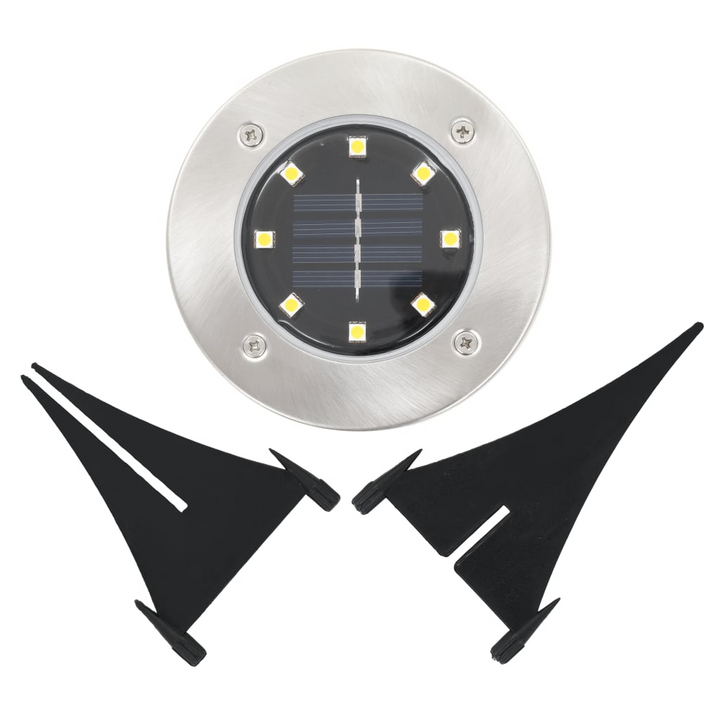 LED Solar Ground Lights, Set of 8 (White) - Waterproof, Energy-Saving, Outdoor Garden Path Lighting - Premium  from Home Treasures - Just £46.99! Shop now at Home Treasures