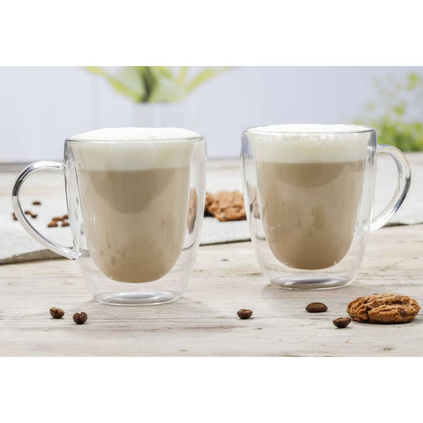 Cappuccino Glass Set - 2 pcs, 270 ml, Transparent Double-Walled Design for Heat Retention and Durability - Premium  from Home Treasures - Just £22.99! Shop now at Home Treasures