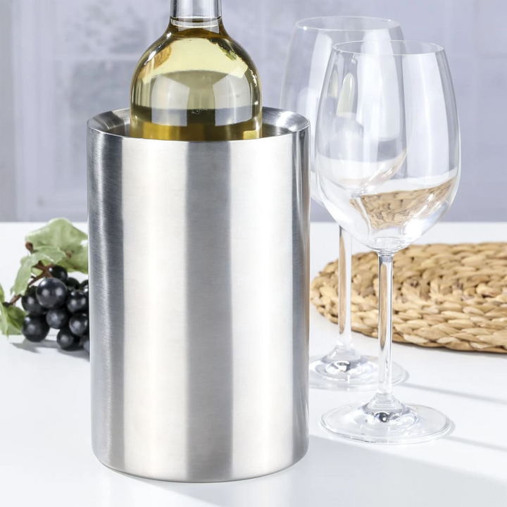 Elegant Stainless Steel Wine Cooler – 12.5 x 19 cm | Perfectly Chilled Wine Every Time - Premium  from Home Treasures - Just £21.99! Shop now at Home Treasures