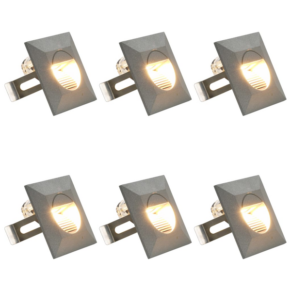 Elegant Silver Square Outdoor LED Wall Lights, Set of 6 – Weather-Proof & Energy Efficient - Premium  from Home Treasures - Just £78.99! Shop now at Home Treasures