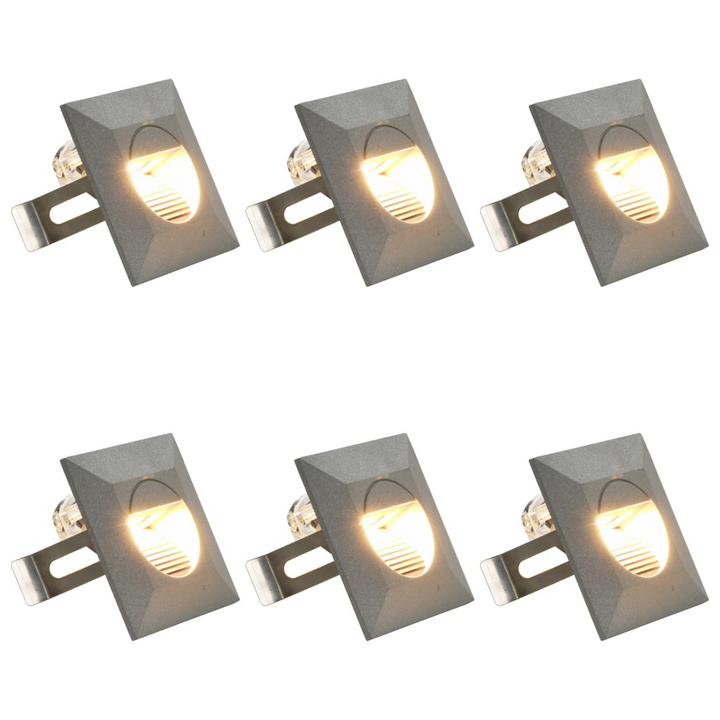 Elegant Silver Square Outdoor LED Wall Lights, Set of 6 – Weather-Proof & Energy Efficient - Premium  from Home Treasures - Just £78.99! Shop now at Home Treasures