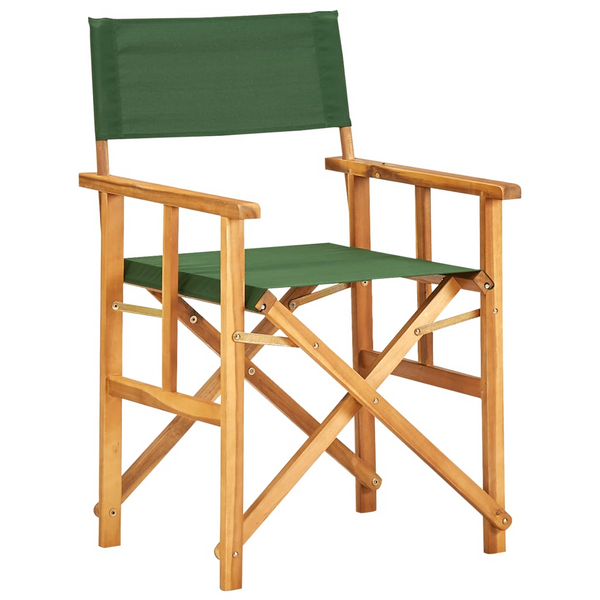 Director's Chair Solid Acacia Wood Green - Stylish and Comfortable - Premium  from Home Treasures - Just £64.99! Shop now at Home Treasures