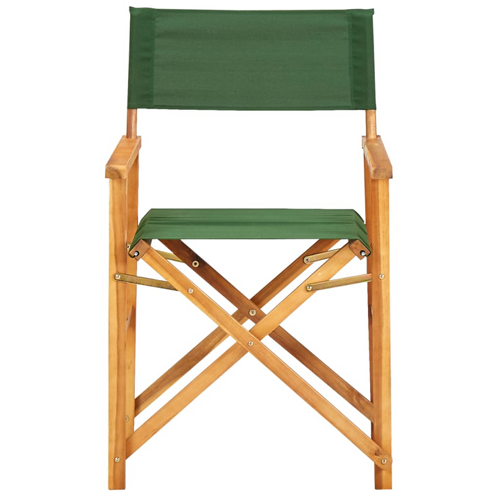 Director's Chair Solid Acacia Wood Green - Stylish and Comfortable - Premium  from Home Treasures - Just £64.99! Shop now at Home Treasures