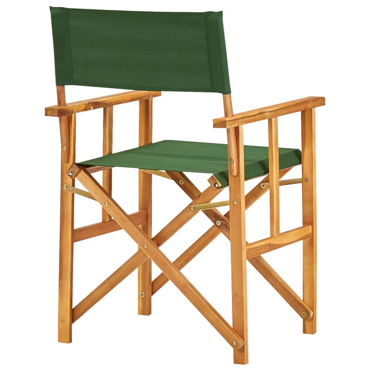 Director's Chair Solid Acacia Wood Green - Stylish and Comfortable - Premium  from Home Treasures - Just £64.99! Shop now at Home Treasures