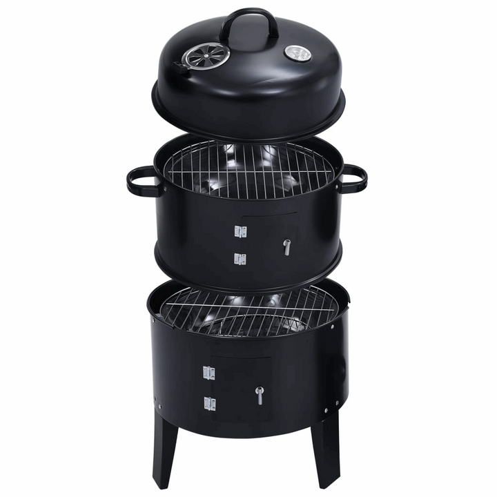 3-in-1 Charcoal Smoker BBQ Grill - 40 x 80cm, Ideal for Grilling, Smoking, and Cooking - Premium  from Home Treasures - Just £82.99! Shop now at Home Treasures