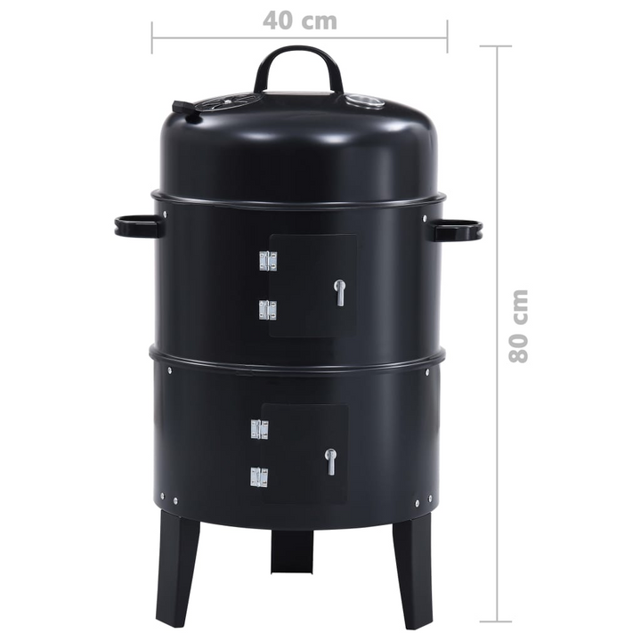 3-in-1 Charcoal Smoker BBQ Grill - 40 x 80cm, Ideal for Grilling, Smoking, and Cooking - Premium  from Home Treasures - Just £82.99! Shop now at Home Treasures