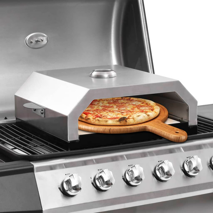 Premium Pizza Oven with Ceramic Stone for Gas & Charcoal BBQ - Perfect for Outdoor Parties - Premium  from Home Treasures - Just £83.99! Shop now at Home Treasures