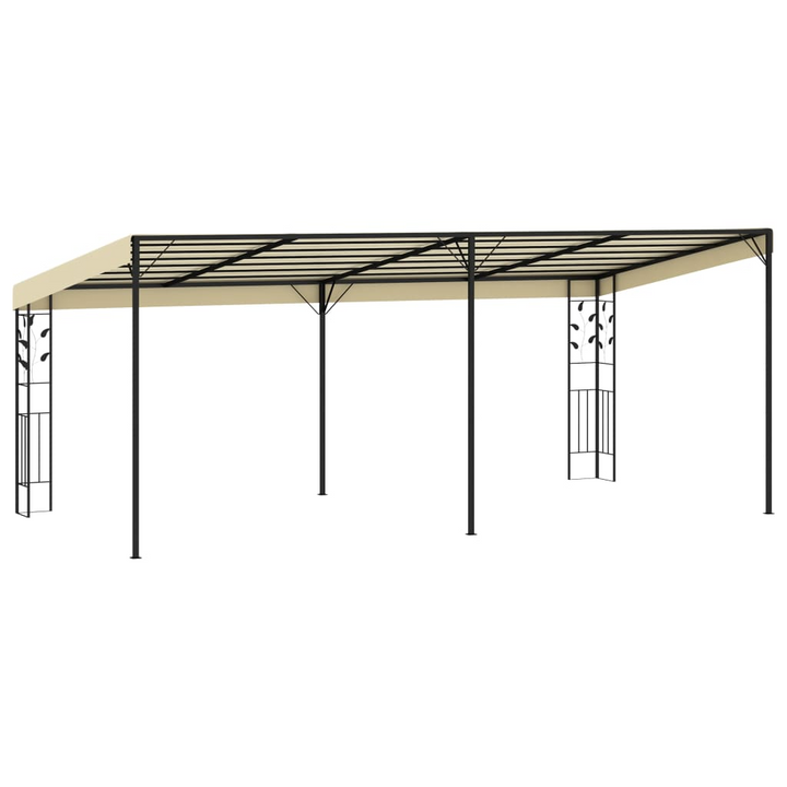 Elegant Wall-Mounted Gazebo (Cream) - Durable Outdoor Awning for Garden & Patio, with Weather-Resistant Coating and Easy Assembly - Premium  from Home Treasures - Just £386.99! Shop now at Home Treasures