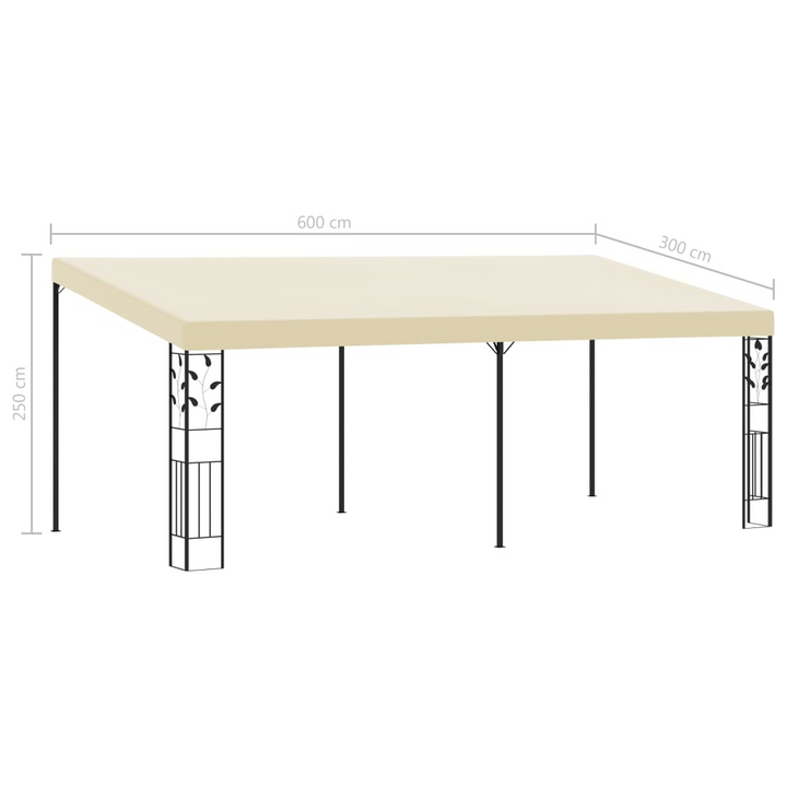 Elegant Wall-Mounted Gazebo (Cream) - Durable Outdoor Awning for Garden & Patio, with Weather-Resistant Coating and Easy Assembly - Premium  from Home Treasures - Just £386.99! Shop now at Home Treasures