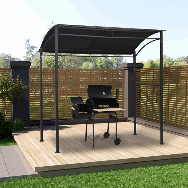 Premium BBQ Gazebo 215 x 150 x 220cm (Anthracite) Steel - Weather-Resistant, UV Protection, Organize Your Grilling Accessories - Premium  from Home Treasures - Just £238.99! Shop now at Home Treasures