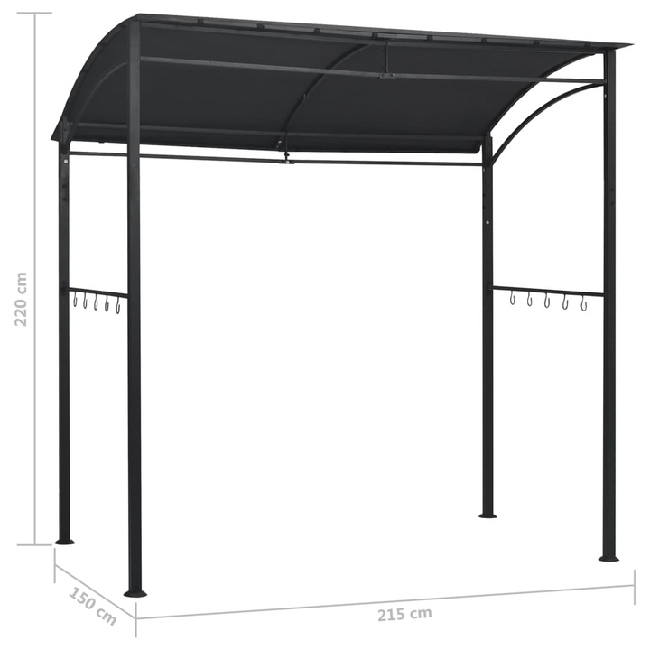 Premium BBQ Gazebo 215 x 150 x 220cm (Anthracite) Steel - Weather-Resistant, UV Protection, Organize Your Grilling Accessories - Premium  from Home Treasures - Just £238.99! Shop now at Home Treasures