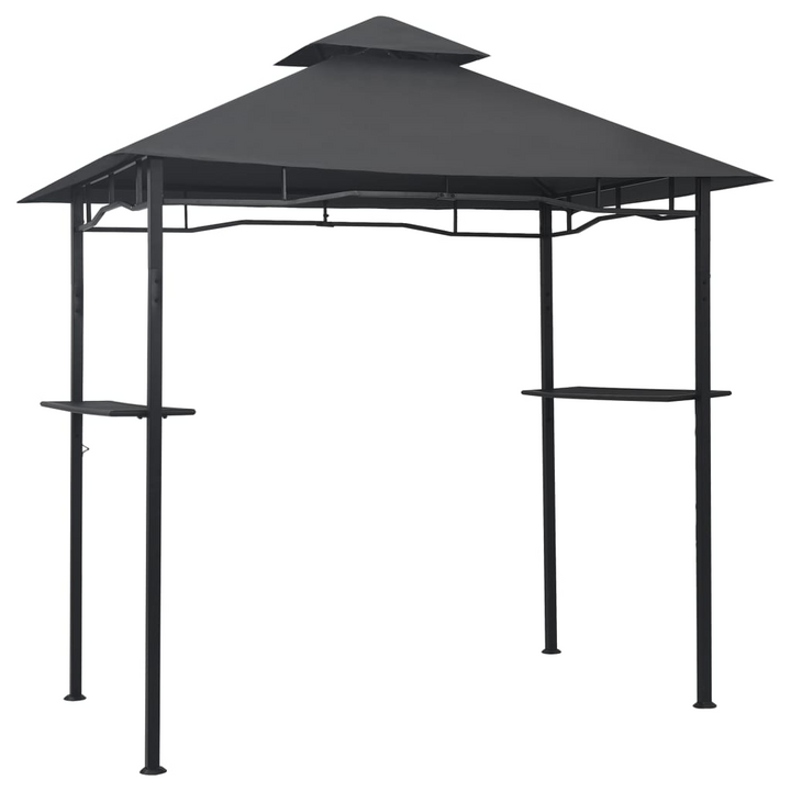 Heavy Duty BBQ Gazebo 240 x 150 x 255cm, Steel Frame, Double Roof, Weather-Resistant and Fire-Retardant Fabric in Anthracite - Premium  from Home Treasures - Just £223.99! Shop now at Home Treasures