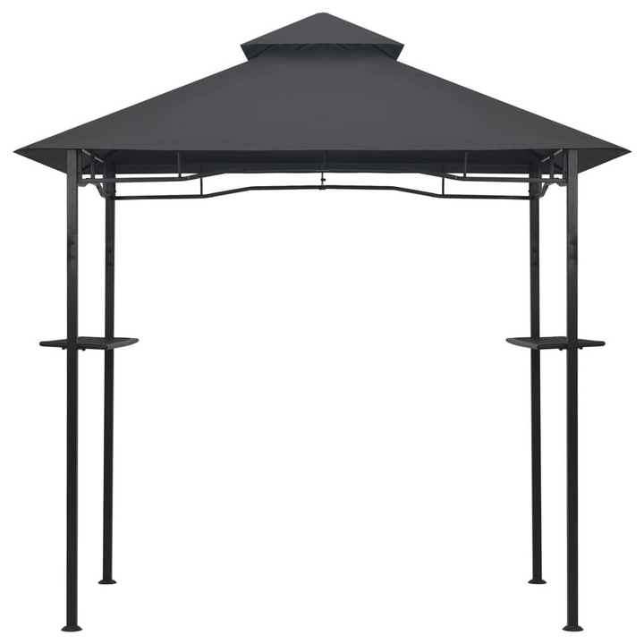 Heavy Duty BBQ Gazebo 240 x 150 x 255cm, Steel Frame, Double Roof, Weather-Resistant and Fire-Retardant Fabric in Anthracite - Premium  from Home Treasures - Just £223.99! Shop now at Home Treasures