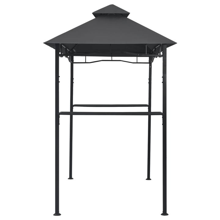 Heavy Duty BBQ Gazebo 240 x 150 x 255cm, Steel Frame, Double Roof, Weather-Resistant and Fire-Retardant Fabric in Anthracite - Premium  from Home Treasures - Just £223.99! Shop now at Home Treasures