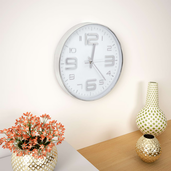 Elegant Silver Wall Clock - Modern Design, Easy-to-Read, Durable Frame - Premium  from Home Treasures - Just £27.99! Shop now at Home Treasures